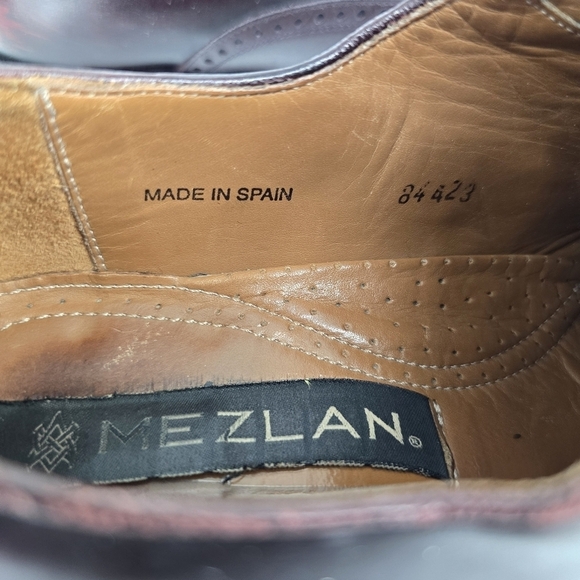 Mezlan Shoes Men 8.5M Andrew Burgundy Cordovan Oxford Calf & Deerskin Leather main image 10
